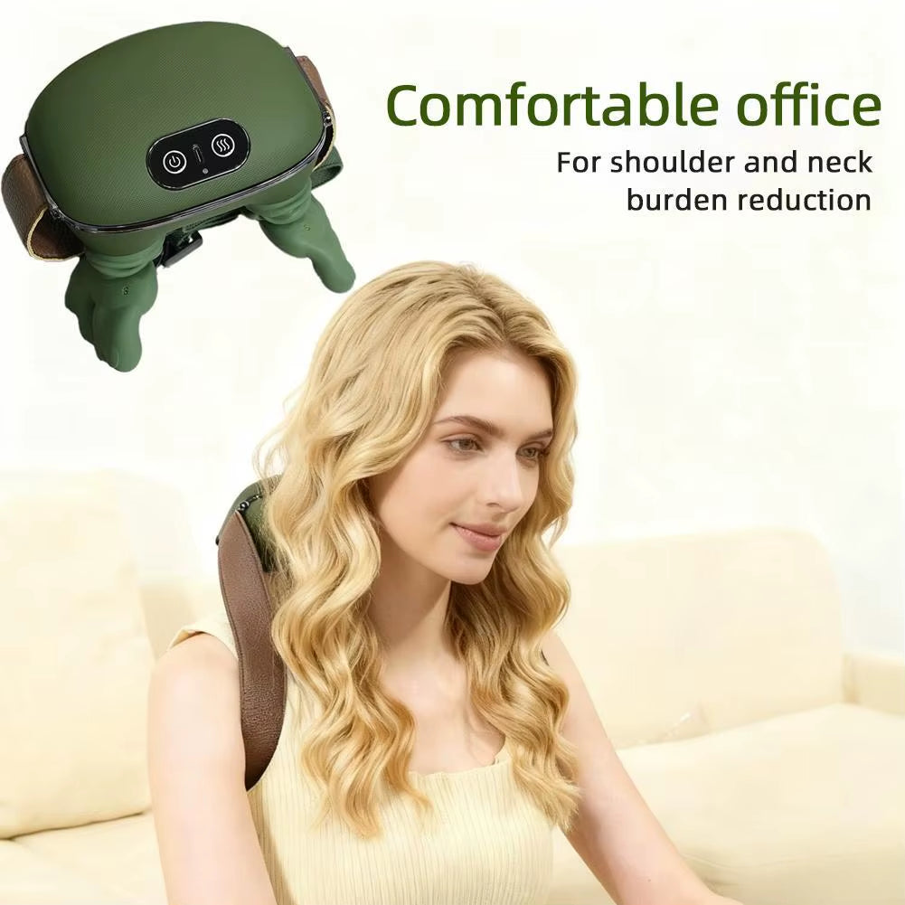 1Pcs Electric Neck and Shoulder Muscle Massager Wireless Masajeador and Shoulder Back Massage Shawl Body Relax Kneading Nec E5N7