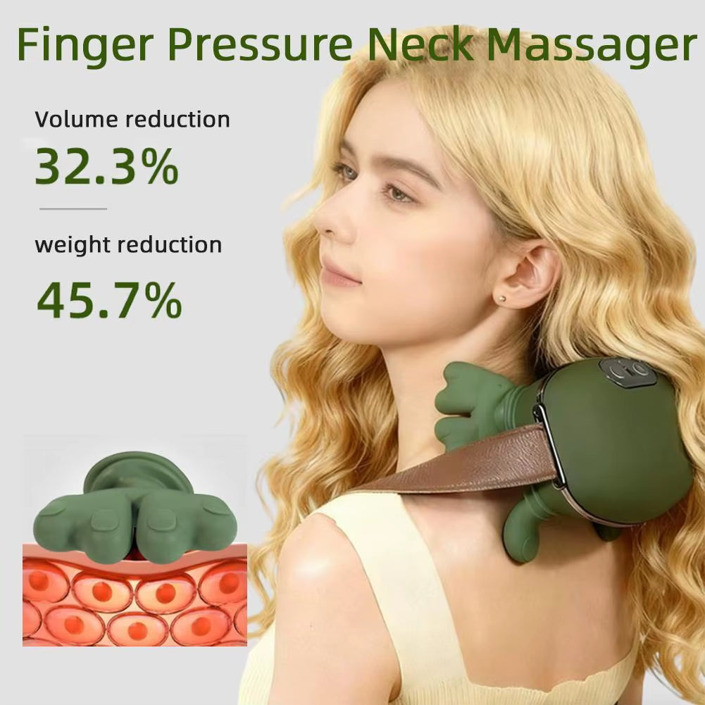 1Pcs Electric Neck and Shoulder Muscle Massager Wireless Masajeador and Shoulder Back Massage Shawl Body Relax Kneading Nec E5N7